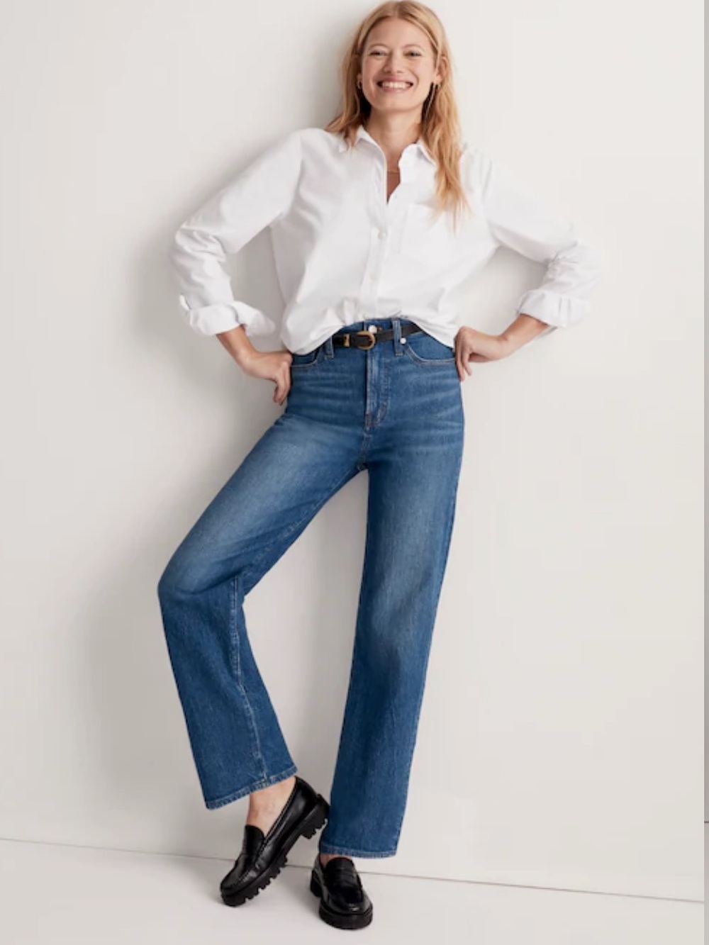 Madewell Perfect Vintage Wide-Leg Jean in Leifland Wash